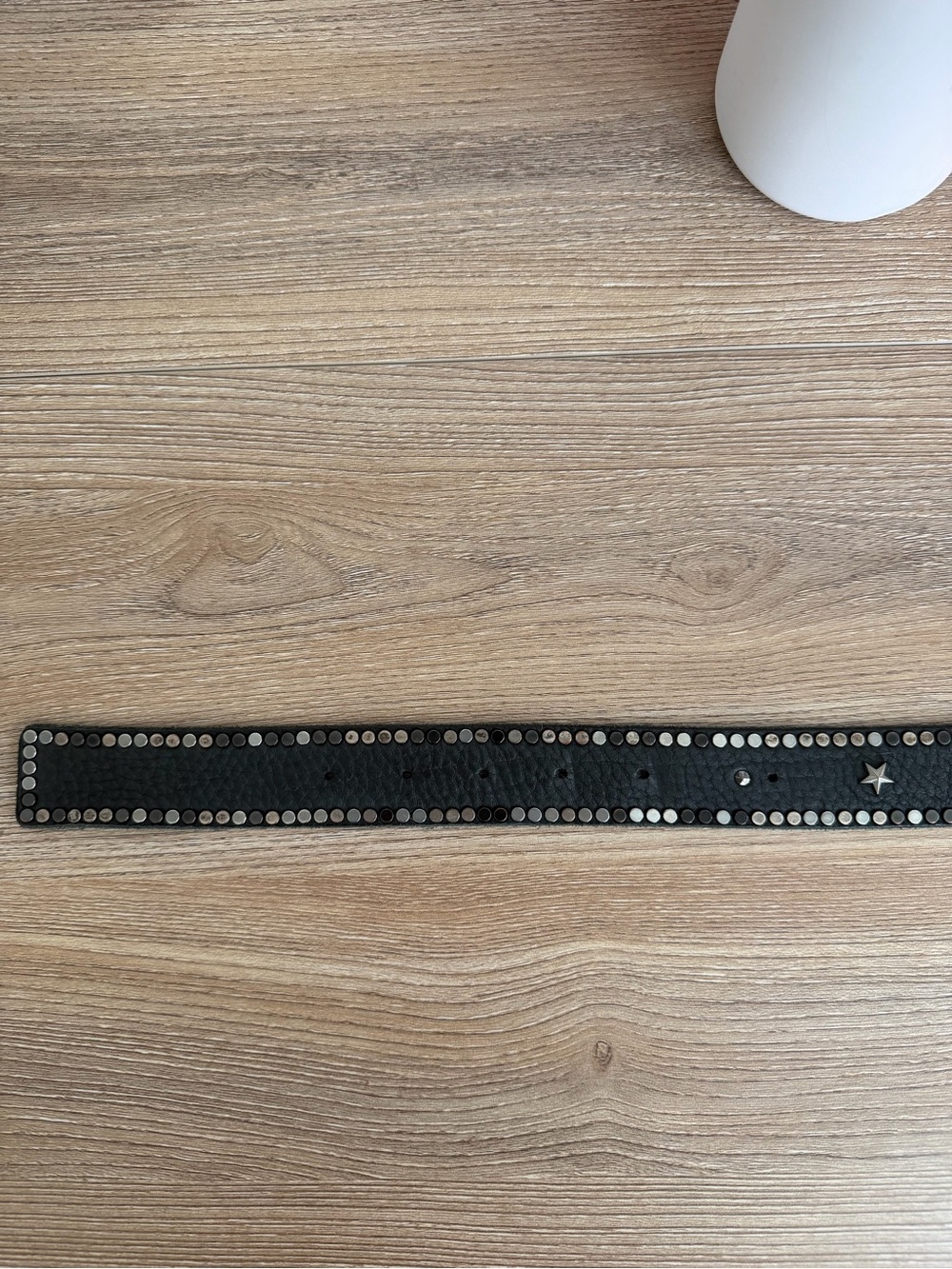 Zadig & Voltaire Black Leather Belt with Star Accents - Picture 4 of 5